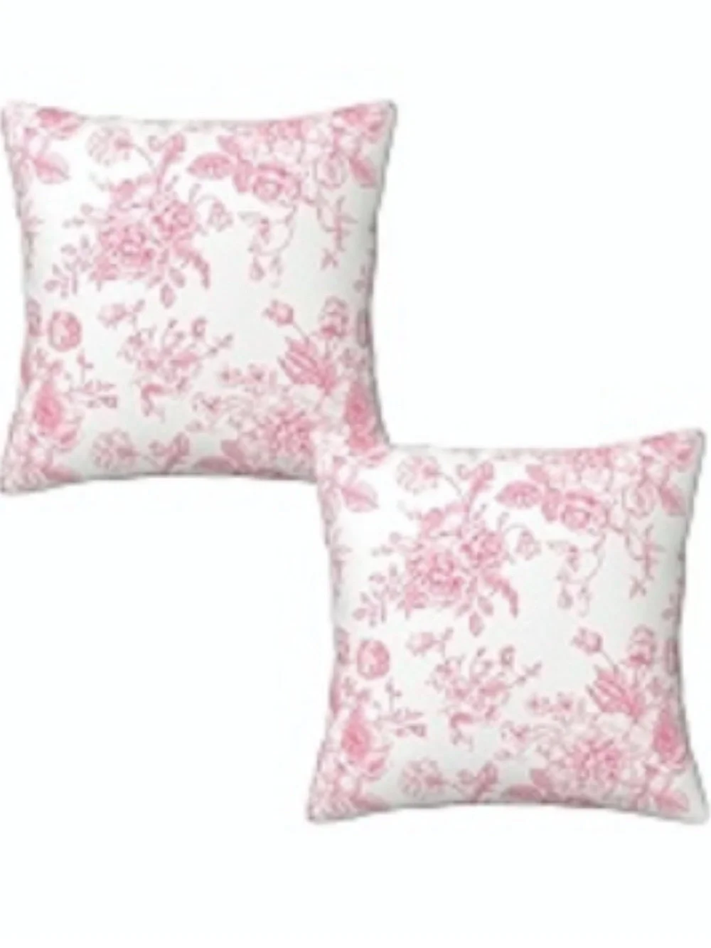 Vintage Chinoiserie Flower Pink PILLOW COVERS SQUARE 18x18” (2-pack)